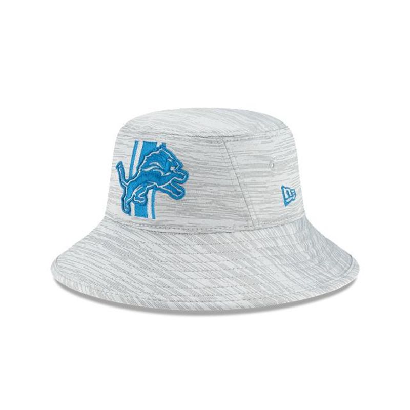 NFL Detroit Lions Official Training Stretch (QBK5099) - Blue New Era Bucket Hats